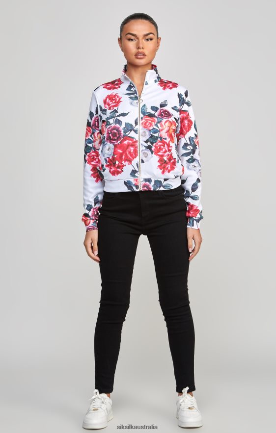 Women Apparel TB82N77 SikSilk Ecru Floral Track Top