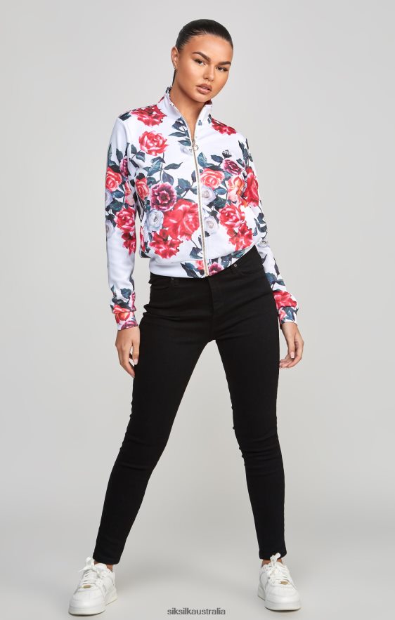 Women Apparel TB82N77 SikSilk Ecru Floral Track Top