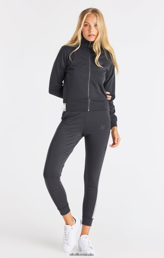 Women Apparel TB82N81 SikSilk Grey Zip Track Top