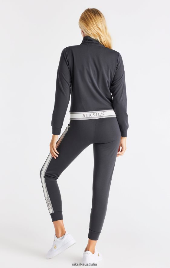 Women Apparel TB82N81 SikSilk Grey Zip Track Top