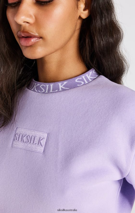 Women Apparel TB82N82 SikSilk Lilac Crop Sweatshirt