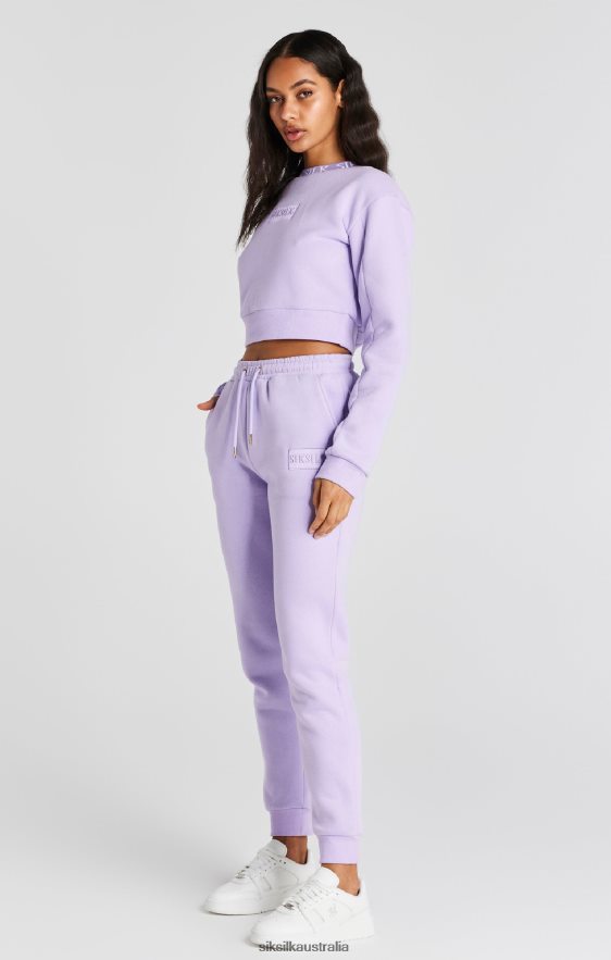 Women Apparel TB82N82 SikSilk Lilac Crop Sweatshirt