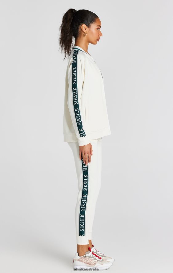 Women Apparel TB82N89 SikSilk Ecru Tape Bomber