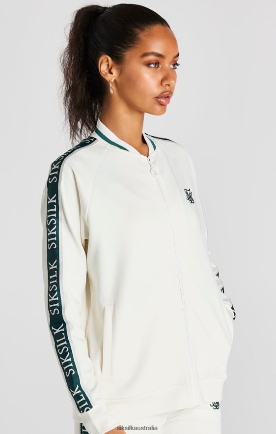 Women Apparel TB82N89 SikSilk Ecru Tape Bomber