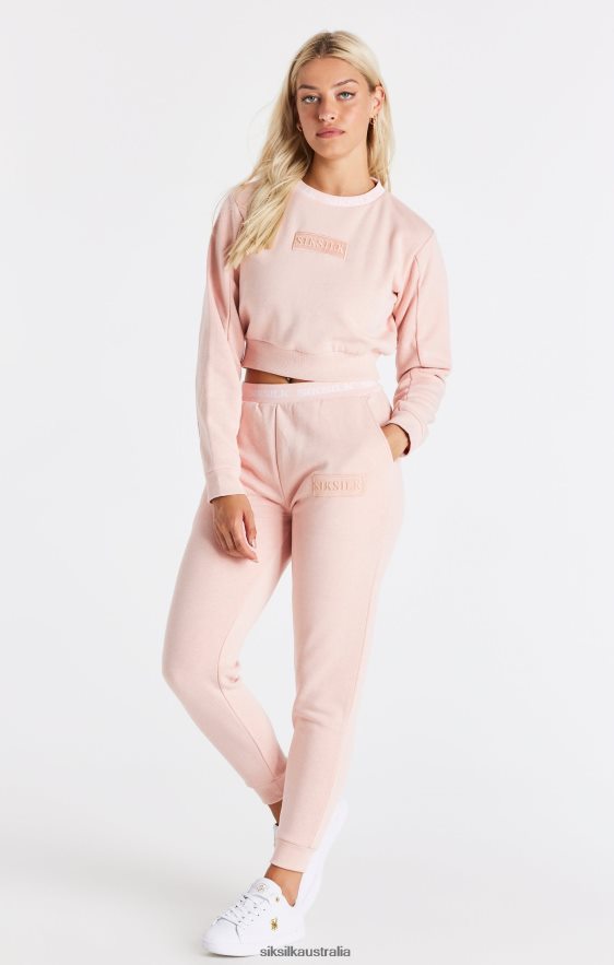 Women Apparel TB82N91 SikSilk Pink Crop Sweat