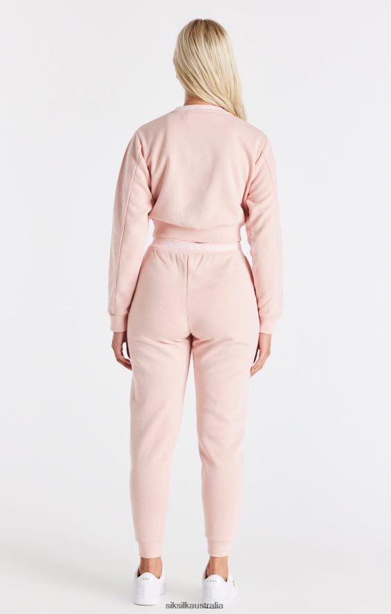 Women Apparel TB82N91 SikSilk Pink Crop Sweat