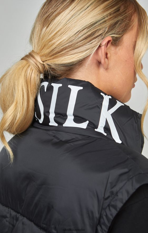Women Apparel TB82N132 SikSilk Black Cropped Gilet