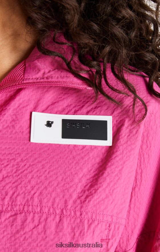 Women Apparel TB82N134 SikSilk Pink Cropped Ruched Jacket