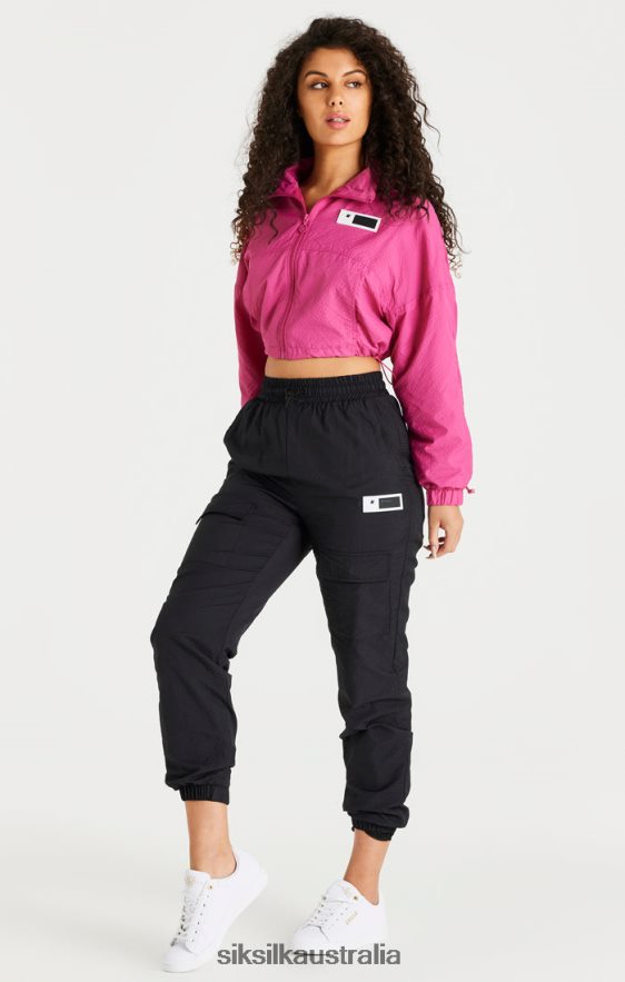 Women Apparel TB82N134 SikSilk Pink Cropped Ruched Jacket