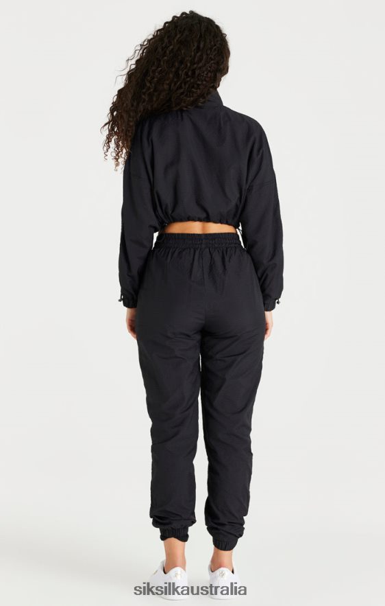 Women Apparel TB82N139 SikSilk Black Cropped Ruched Jacket