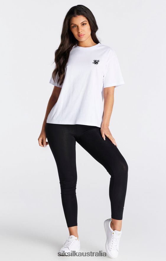 Women Apparel TB82N27 SikSilk White Essential Boyfriend T-Shirt