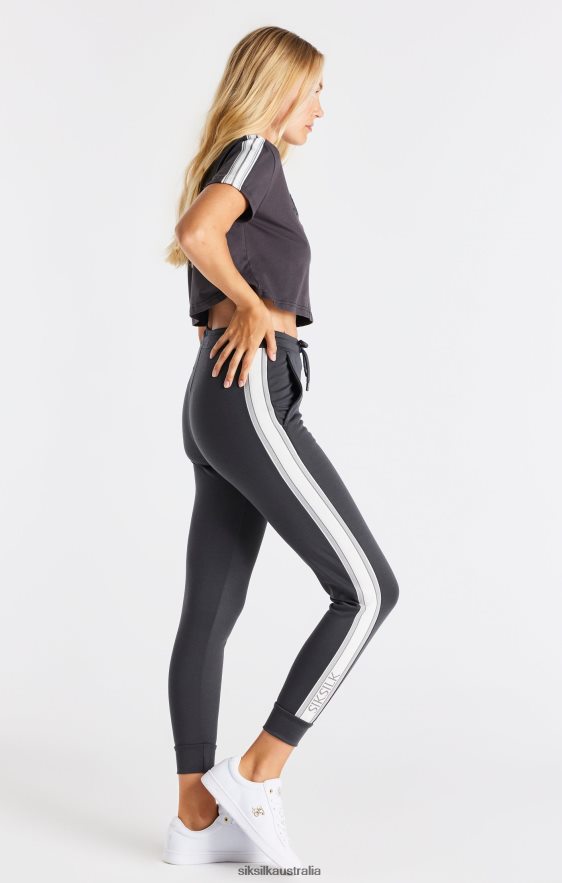 Women Apparel TB82N30 SikSilk Grey Crop T-Shirt