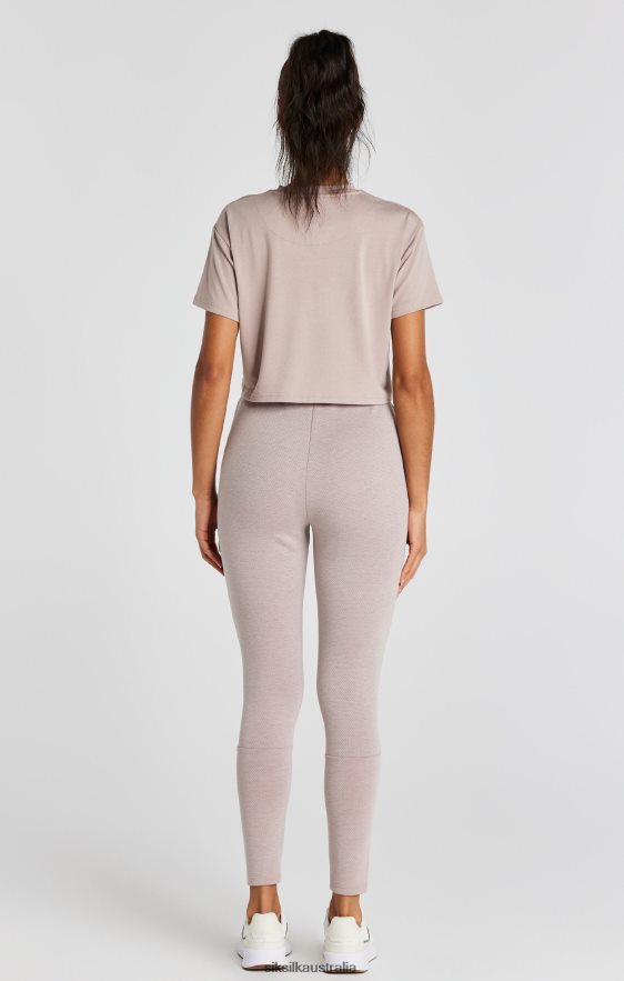 Women Apparel TB82N34 SikSilk Washed Pink Crop T-Shirt