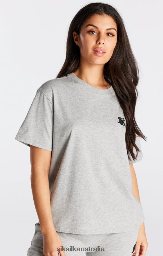Women Apparel TB82N41 SikSilk Grey Marl Essential Boyfriend T-Shirt