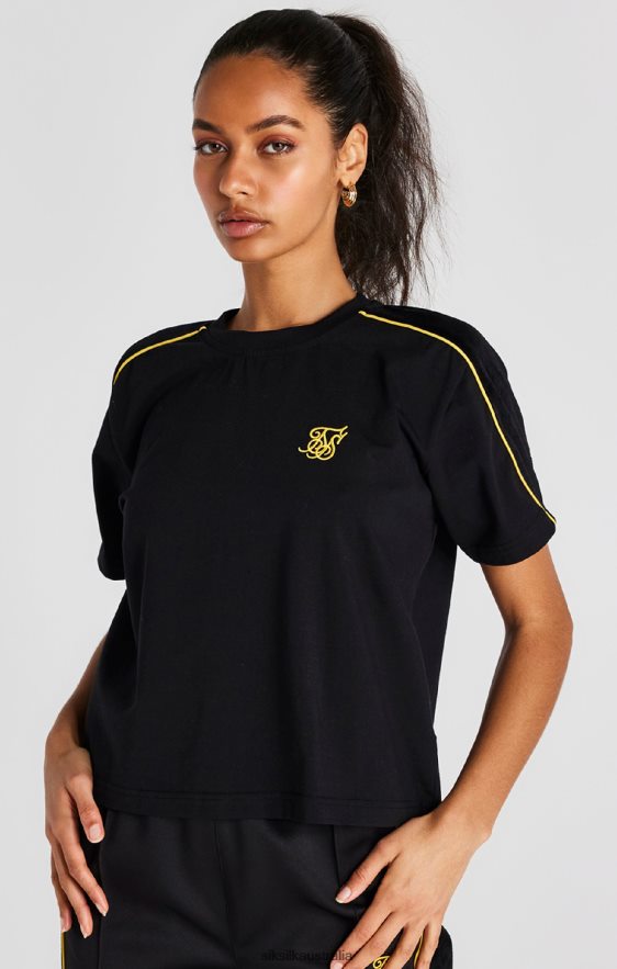 Women Apparel TB82N49 SikSilk Black T-Shirt