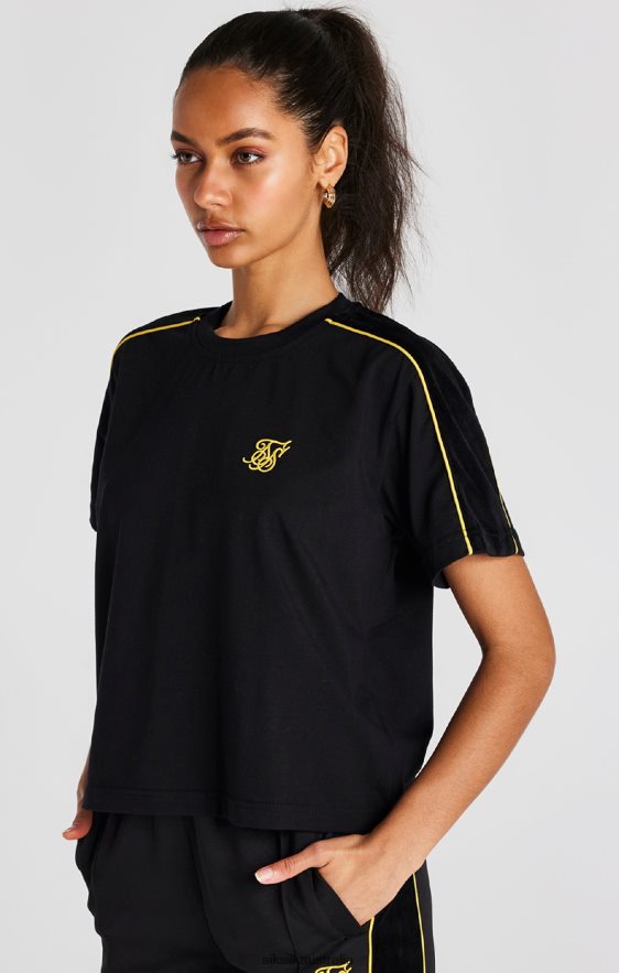 Women Apparel TB82N49 SikSilk Black T-Shirt