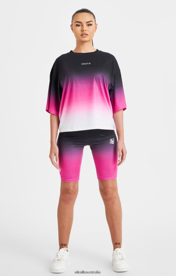Women Apparel TB82N56 SikSilk Pink Fade T-Shirt