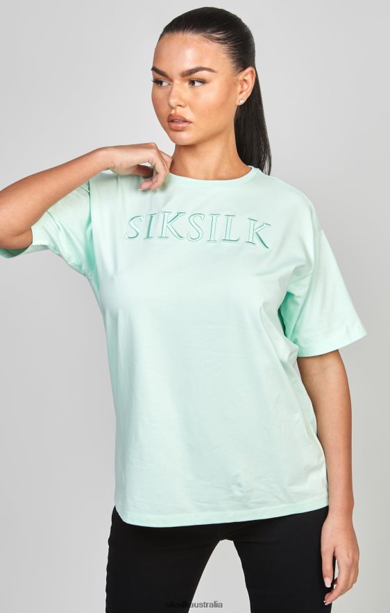 Women Apparel TB82N64 SikSilk Mint Embroidered Boyfriend T-Shirt