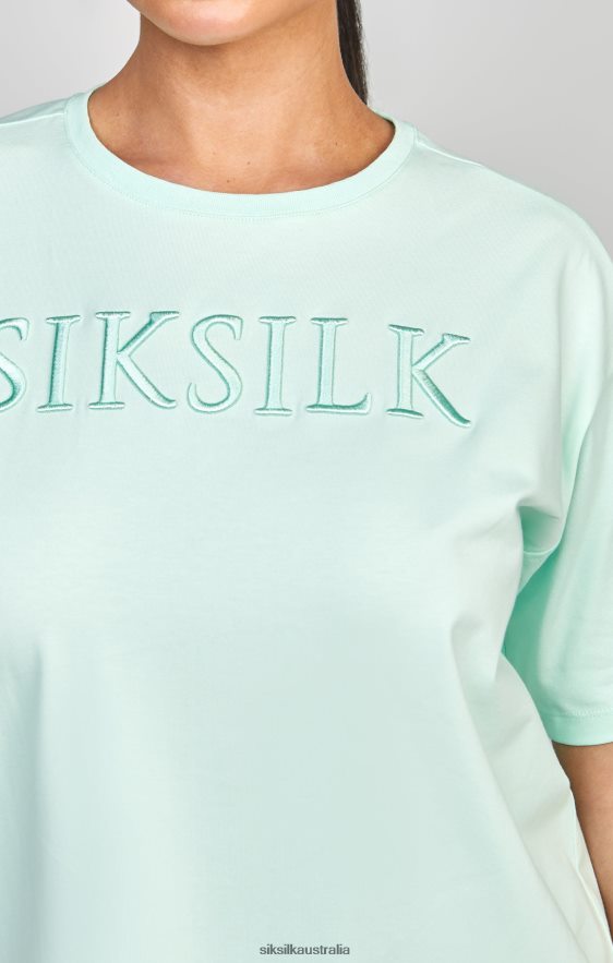 Women Apparel TB82N64 SikSilk Mint Embroidered Boyfriend T-Shirt