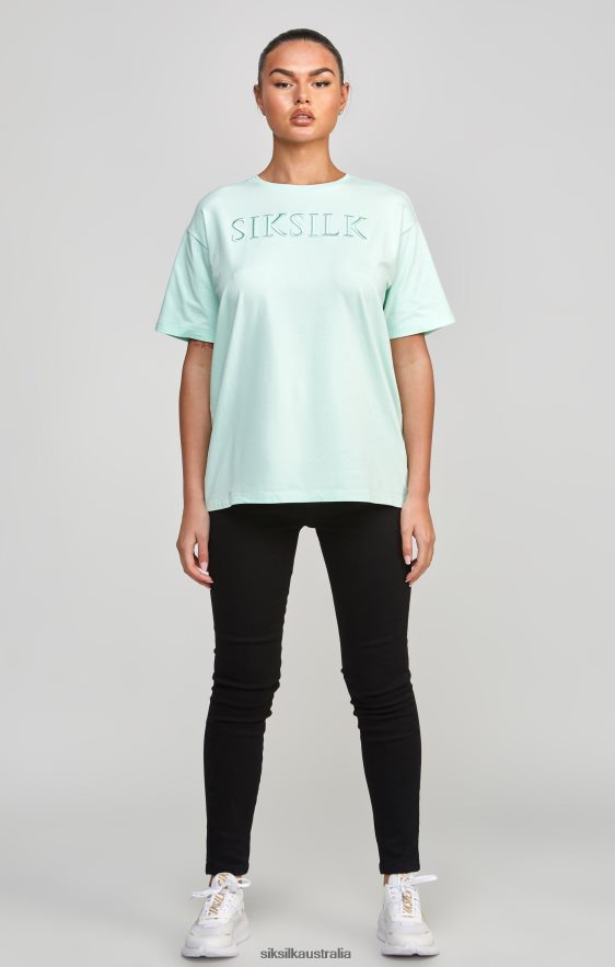 Women Apparel TB82N64 SikSilk Mint Embroidered Boyfriend T-Shirt