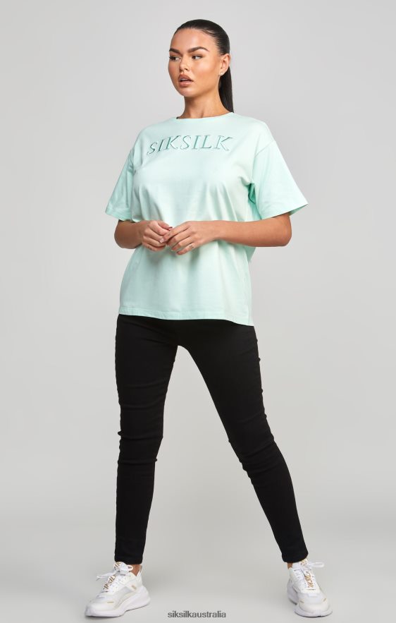Women Apparel TB82N64 SikSilk Mint Embroidered Boyfriend T-Shirt