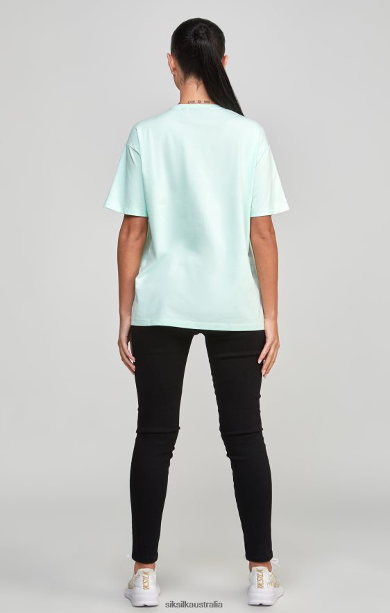 Women Apparel TB82N64 SikSilk Mint Embroidered Boyfriend T-Shirt