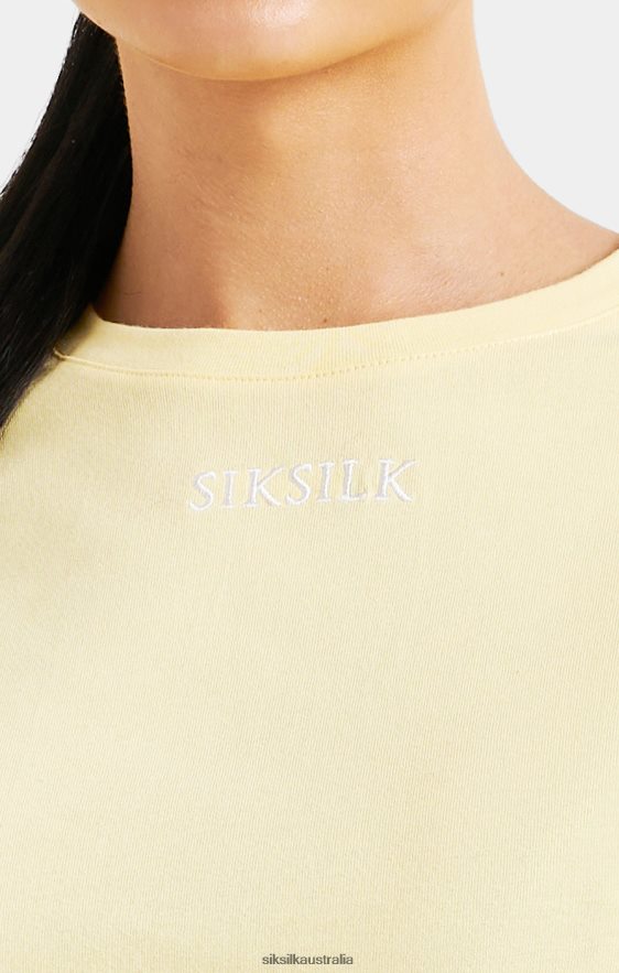 Women Apparel TB82N70 SikSilk Lemon Repeat Logo T-Shirt