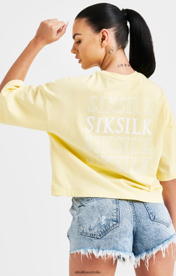 Women Apparel TB82N70 SikSilk Lemon Repeat Logo T-Shirt