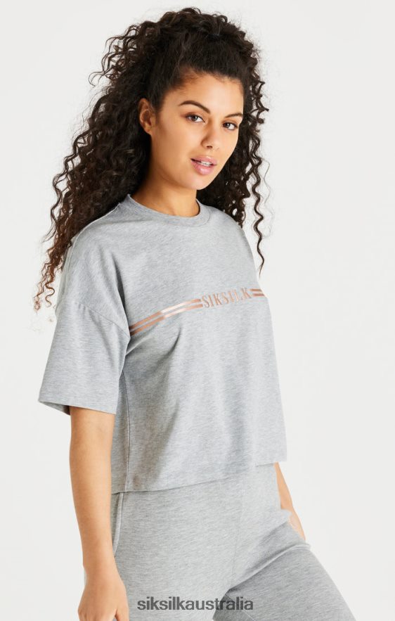 Women Apparel TB82N72 SikSilk Grey Marl Box T-Shirt