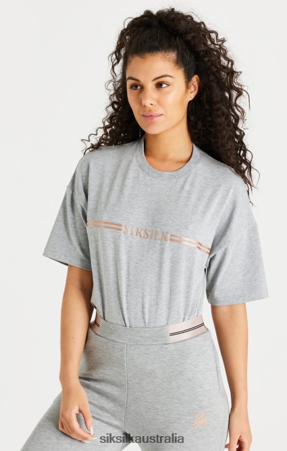Women Apparel TB82N72 SikSilk Grey Marl Box T-Shirt