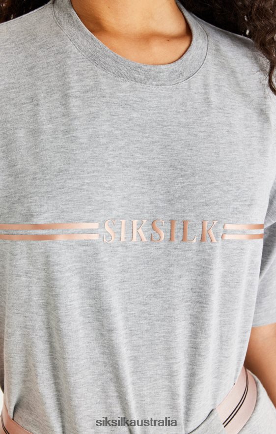 Women Apparel TB82N72 SikSilk Grey Marl Box T-Shirt