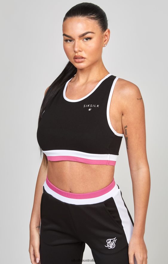 Women Apparel TB82N205 SikSilk Black Retro Bralette