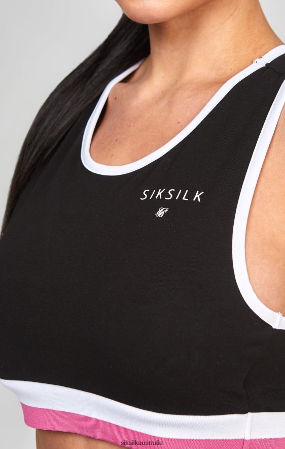 Women Apparel TB82N205 SikSilk Black Retro Bralette