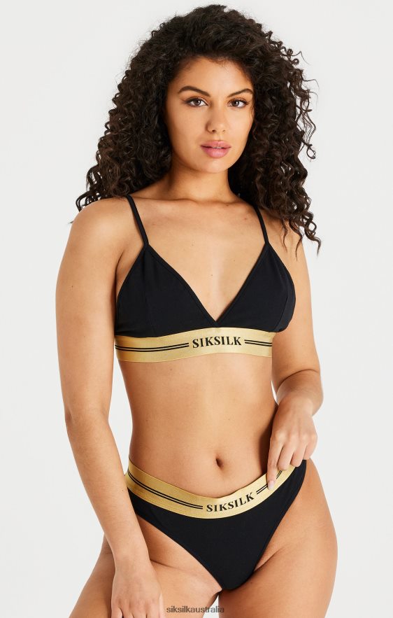 Women Apparel TB82N206 SikSilk Black Triangle Bralette