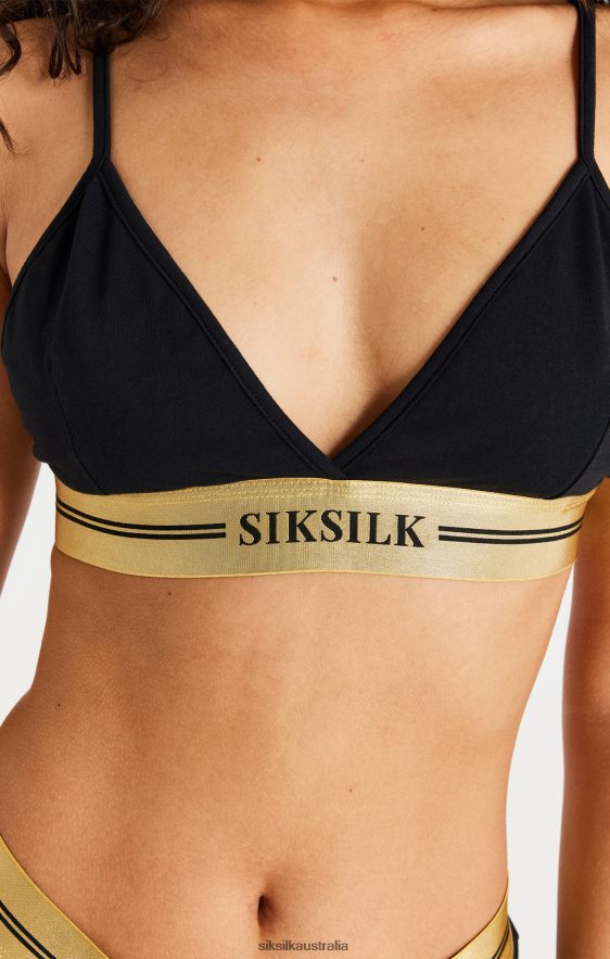 Women Apparel TB82N206 SikSilk Black Triangle Bralette