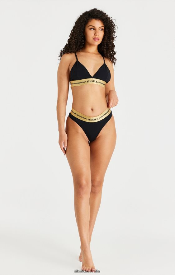 Women Apparel TB82N206 SikSilk Black Triangle Bralette