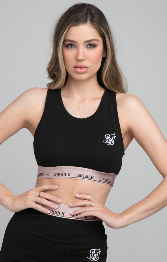 Women Apparel TB82N209 SikSilk Roseate Bralette - Black