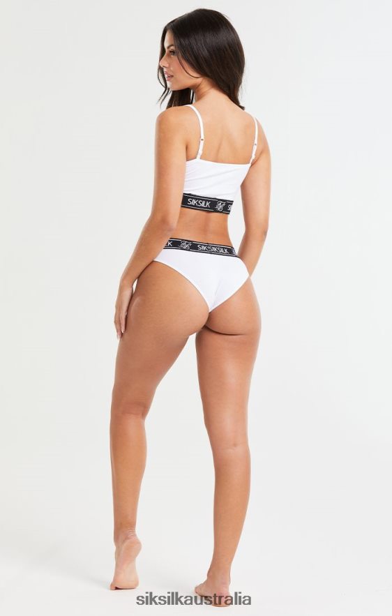 Women Apparel TB82N219 SikSilk White Strap Bralette