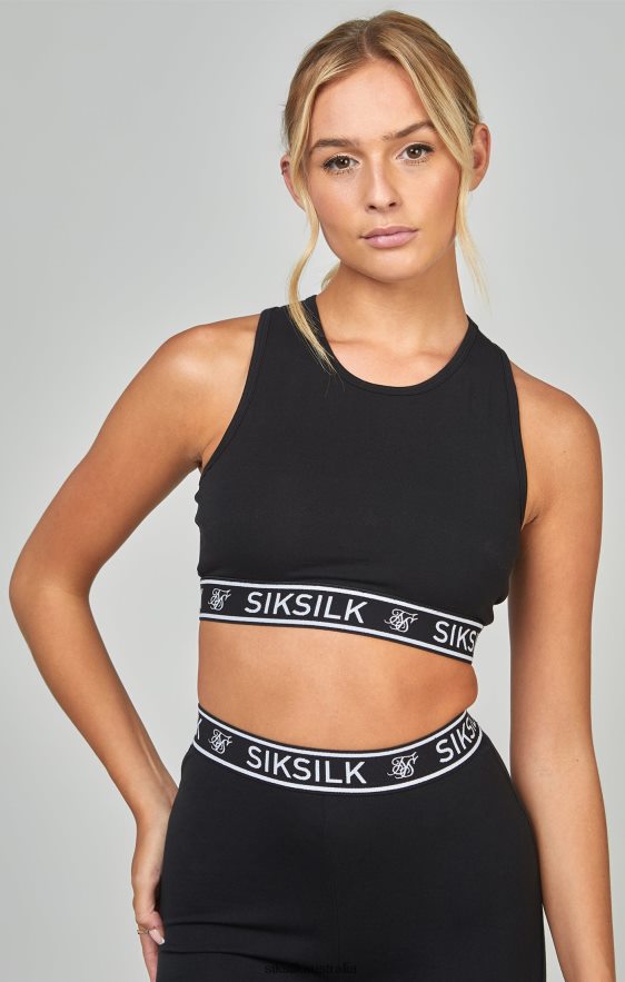 Women Apparel TB82N31 SikSilk Black Essential Tape Bralette