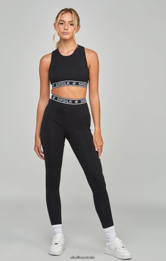 Women Apparel TB82N31 SikSilk Black Essential Tape Bralette
