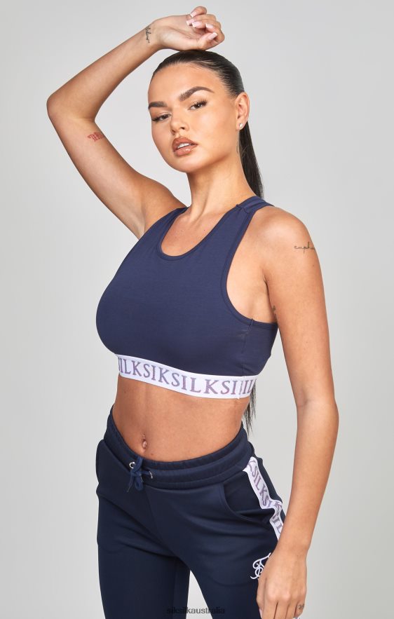 Women Apparel TB82N54 SikSilk Navy Tape Bralette