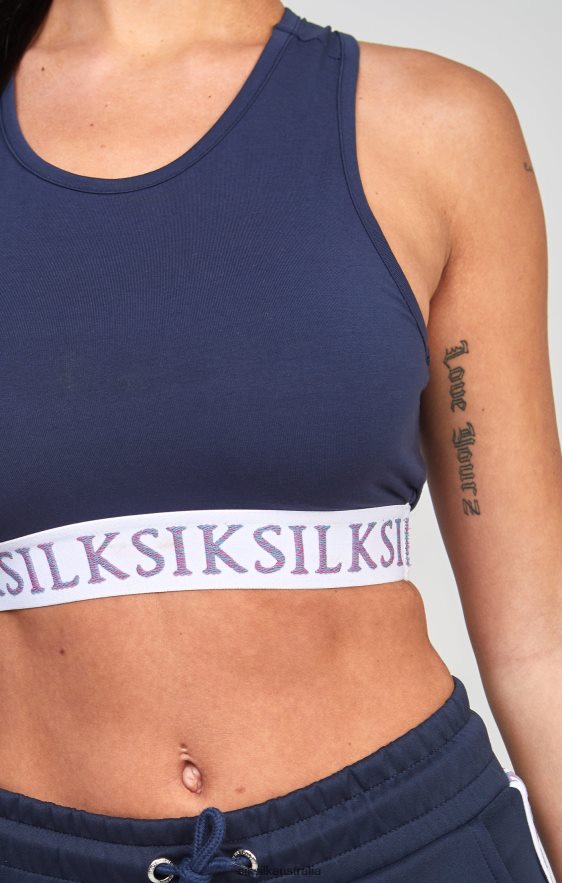 Women Apparel TB82N54 SikSilk Navy Tape Bralette